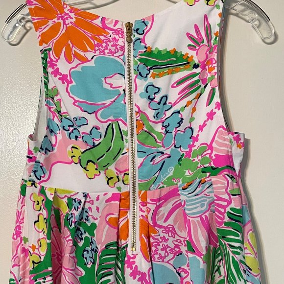 Lilly Pulitzer for Target Nosey Posey Floral Zip Back Sleeveless Peplum Top XS - Picture 4 of 7
